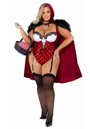 Women's Plus Size Playboy Bunny Red Riding Hood Costume