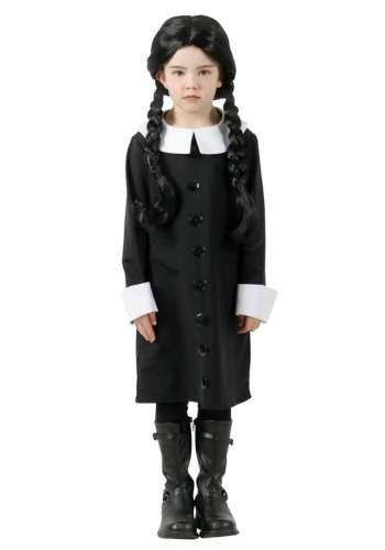 Deluxe Wednesday Addams Girl Costume