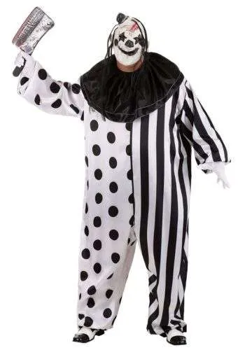 plus size killer clown costume for men halloween couple ideas
