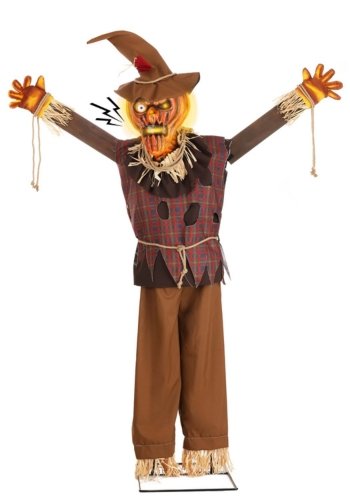 5FT Pumpkin Scarecrow Animatronic Halloween Decoration