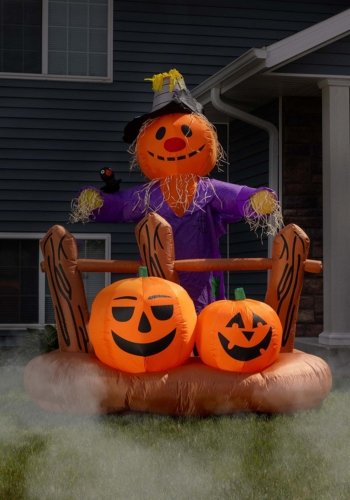 8FT Pumpkin Patch Scarecrow Inflatable Decoration