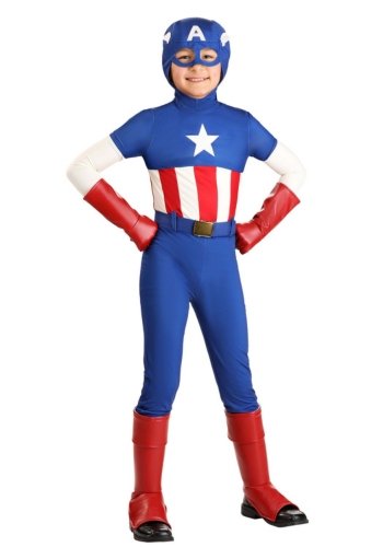 Boy's Premium Marvel Captain America Costume high end superhero costume captain america