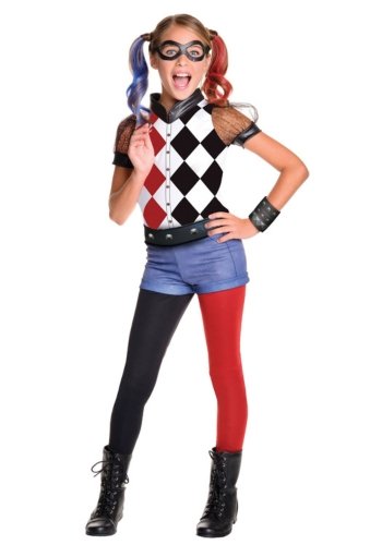 DC Superhero Girls Deluxe Harley Quinn Costume high end halloween costumes for girls