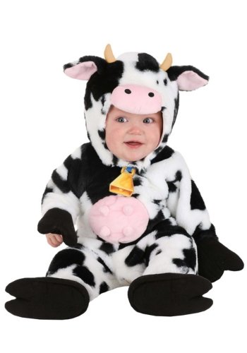 Deluxe Plush Spotted Cow Infant Costume high end halloween costumes for babies