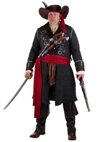 Deluxe Men's Plus Size Blackbeard Costume