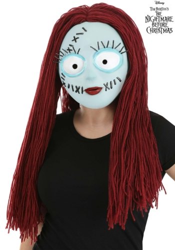 Nightmare Before Christmas Adult Latex Sally Costume Mask light blue sally adult halloween mask