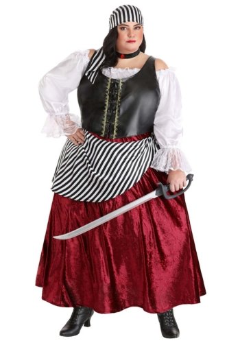 Plus Size Deluxe Pirate Wench Halloween Costume