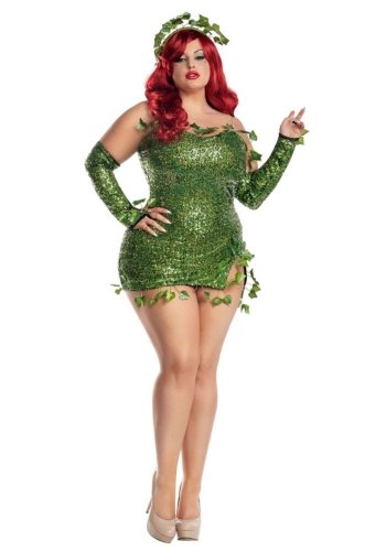 Plus Size Poisonous Villain Women's Costume sexy green Plus Size Poisonous Villain Women's Costume