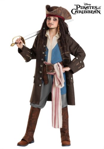 Premium Jack Sparrow Pirate Costume for Boys Premium Jack Sparrow Pirate Costume for Boys