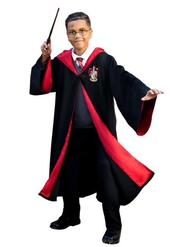 Premium Kid's Harry Potter Costume high end boys harry potter costume - black and red robe