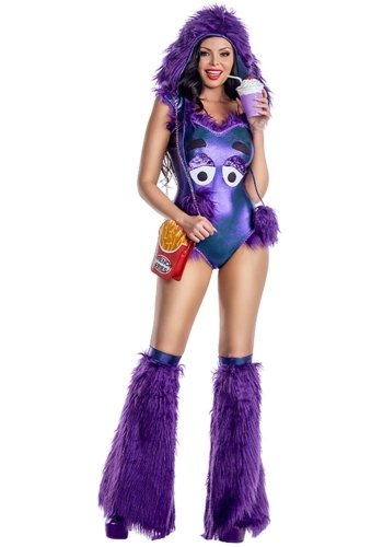 Sexy Purple Grim Milkshake Monster Costume for Women Sexy Purple Grim Milkshake Monster Costume for Women