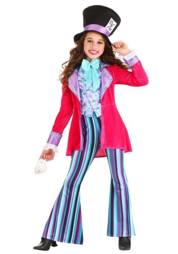 Whimsical Mad Hatter Girl's Costume high end halloween costume for girls