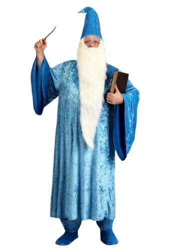 deluxe wizard costume for men blue wizard halloween costume
