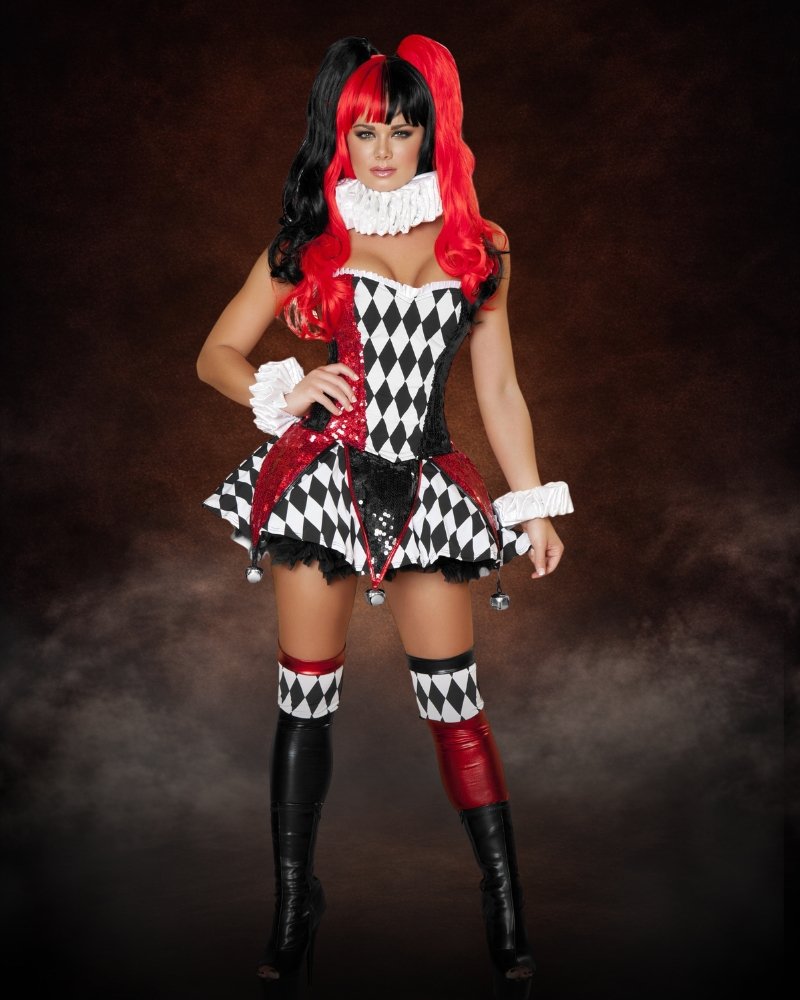 court jester costume women premium harlequin halloween outfit