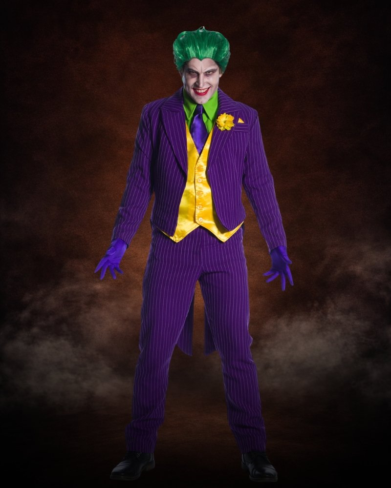 joker costume men purple premium villain halloween suit