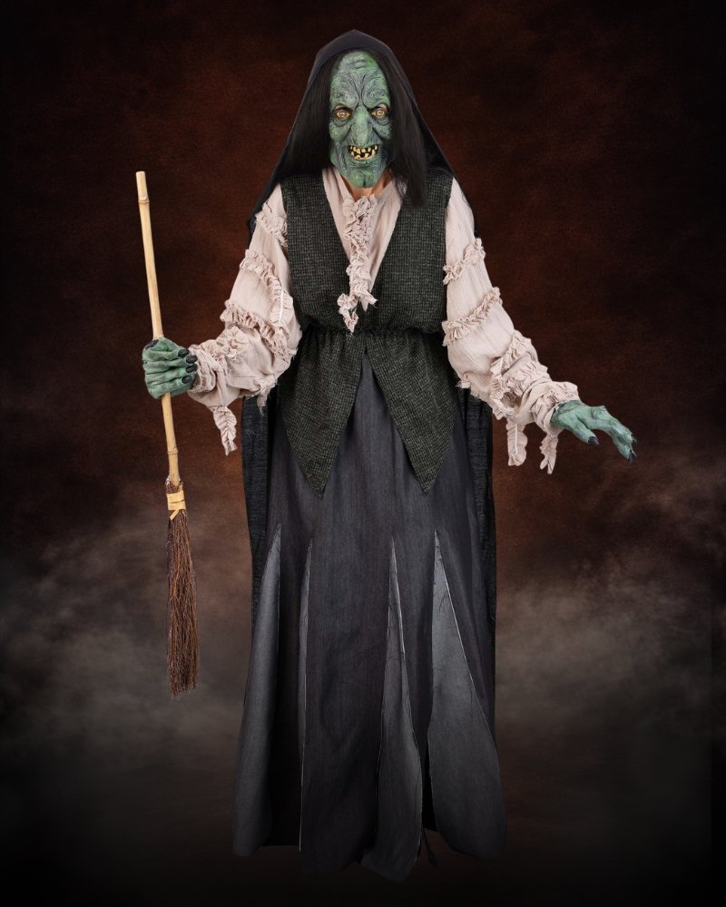 evil green witch costume women premium dark halloween outfit
