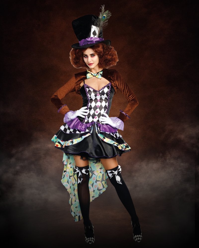 mad hatter costume women premium tea party halloween outfit