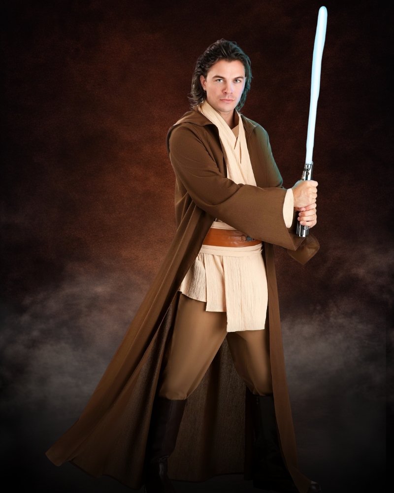 obi wan kenobi costume men star wars premium jedi halloween robe