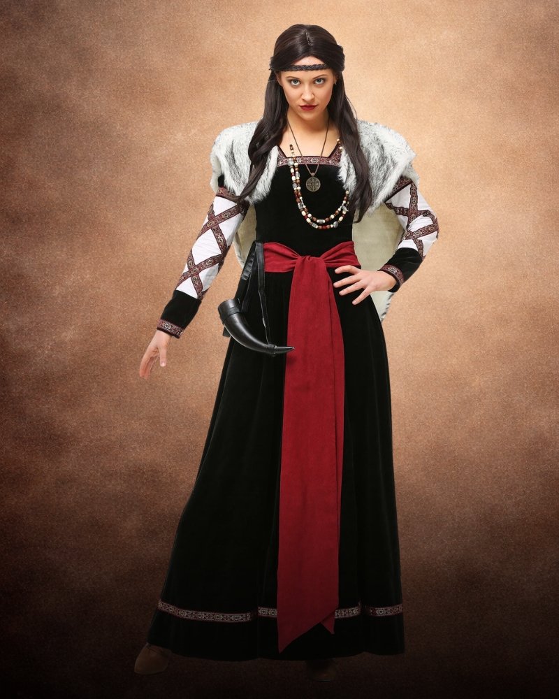 dark viking dress costume women premium warrior halloween look