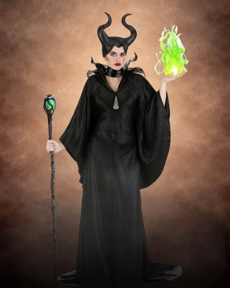 disney maleficent costume women premium live action villain black gown