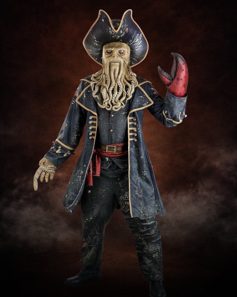 davy jones costume men pirates of the caribbean premium halloween look