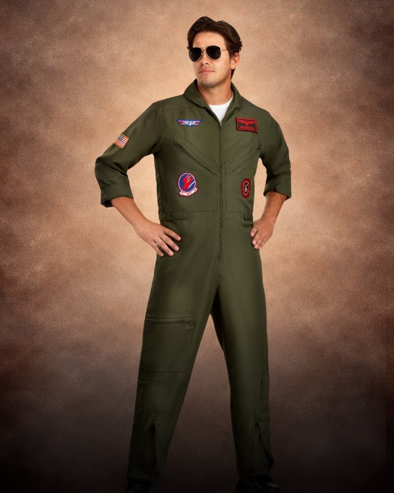 top gun flight suit costume men premium pilot halloween outfit