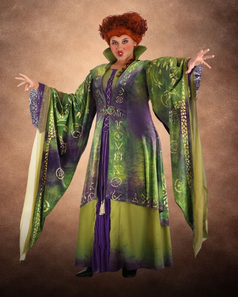 luxury hocus pocus witch costume women premium green halloween outfit