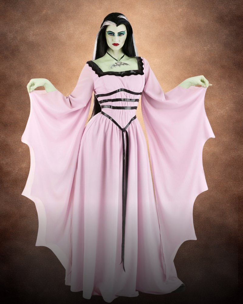 lily munsters costume women premium pink gothic halloween dress