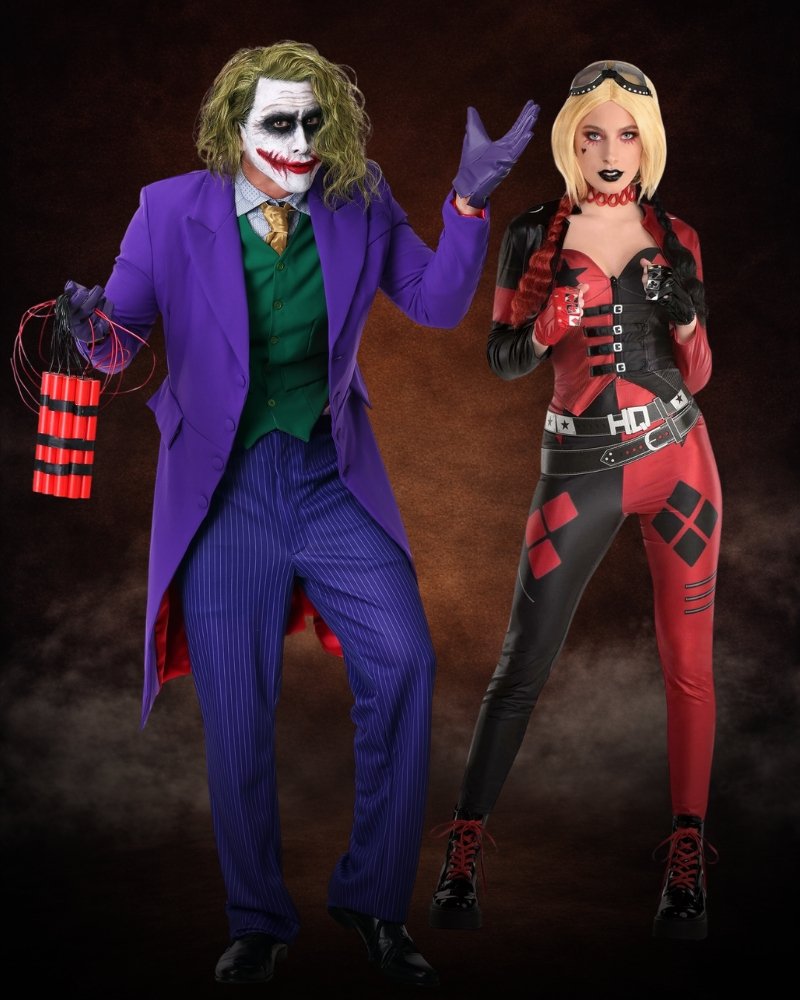 joker and harley quinn couples costume premium comic villain halloween outfits