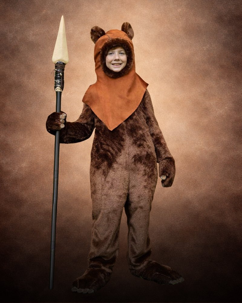 Deluxe Star Wars Ewok Halloween costume for girls with faux fur hood and premium movie-inspired details