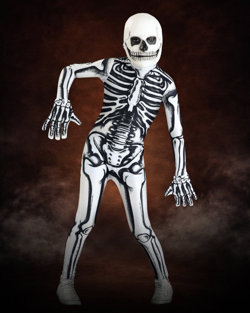 high end halloween costumes for kids skeleton theme