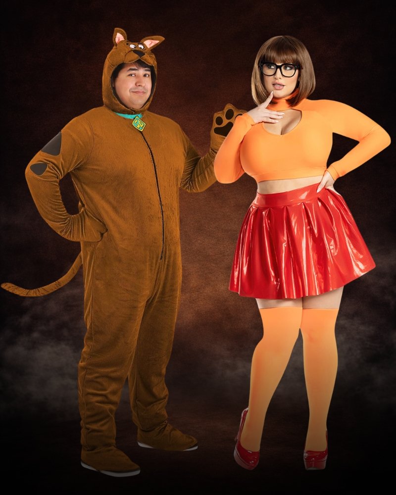scooby doo and velma couples costume fun halloween outfits bright character look