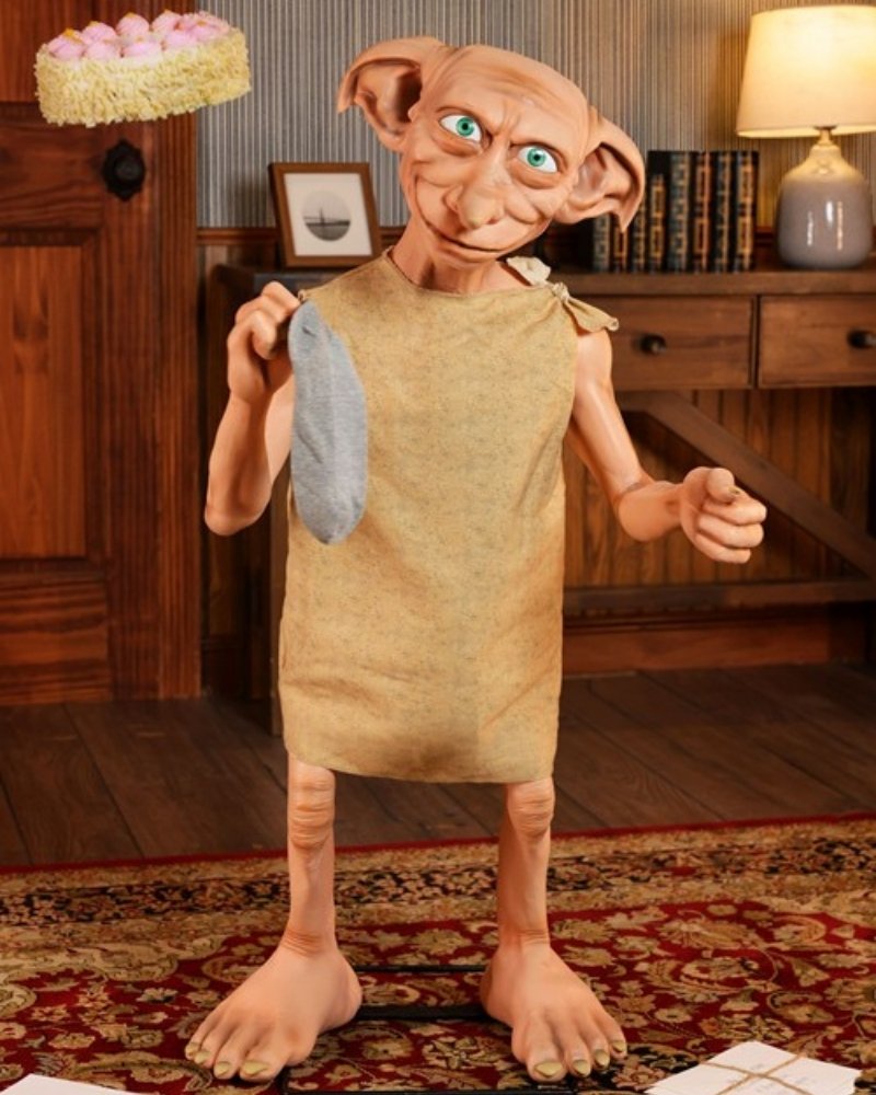 3.5FT Life Size Animated Harry Potter Dobby with Sock Decoration